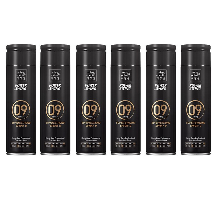 미쟝센 파워스윙 슈퍼 스트롱 스프레이 9, 200ml, 6개