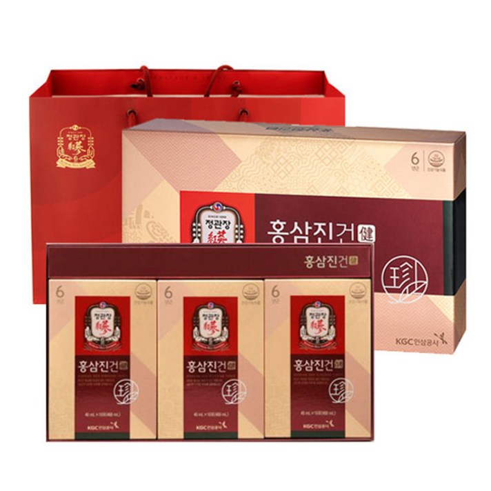 정관장 홍삼진건 파우치 + 쇼핑백, 40ml, 30개