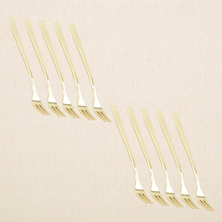 윌리브 국산 304스텐 셀라 티타늄 커트러리, 10개, 티타늄 티포크 중