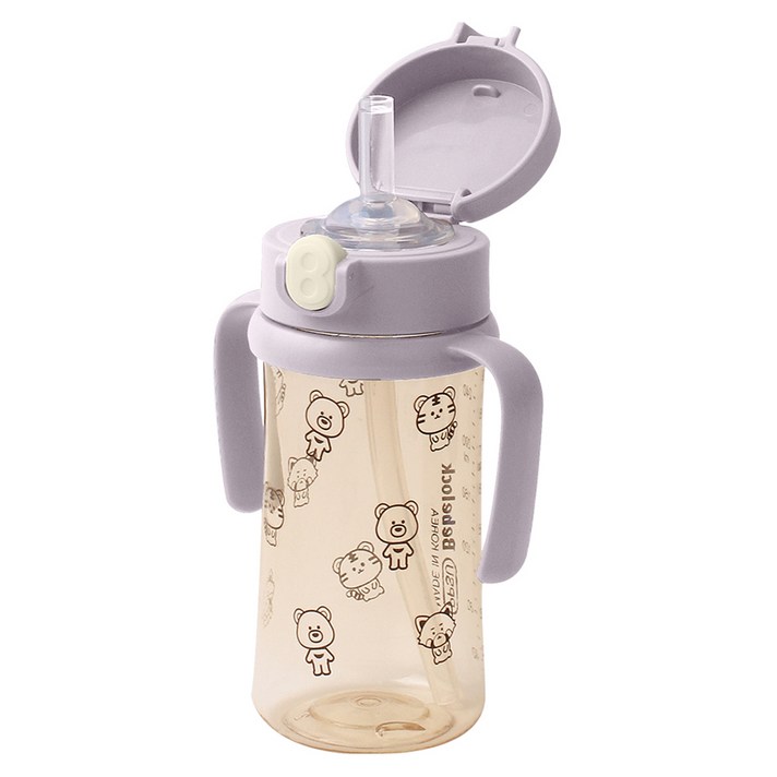 베베락 아이와 PPSU 원터치 빨대컵 270ml, 270ml, 1개, 라벤더