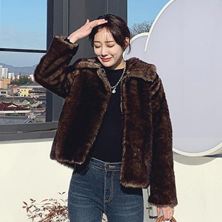 
                                                        오키진 여성용 무드 카라 밍크 퍼자켓
                                                    