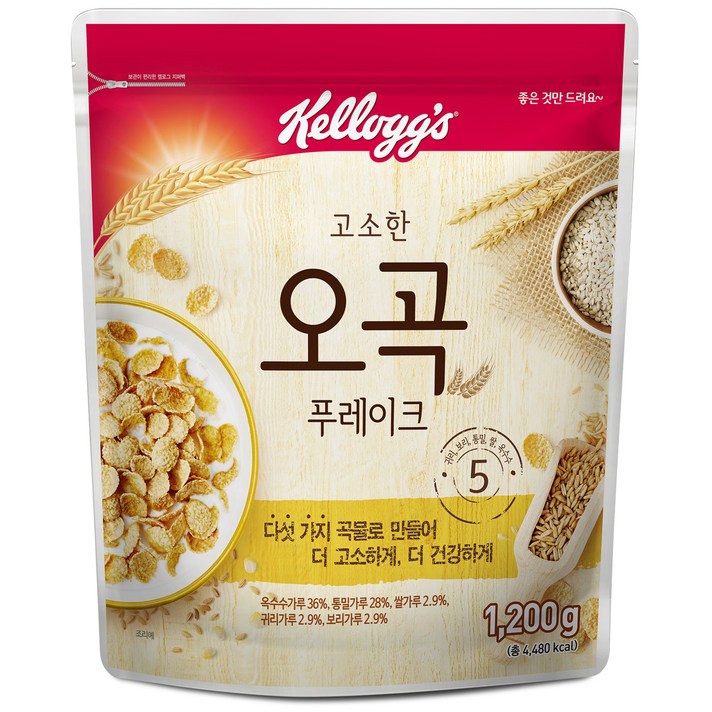 켈로그 고소한 오곡 푸레이크, 1.2kg, 1개