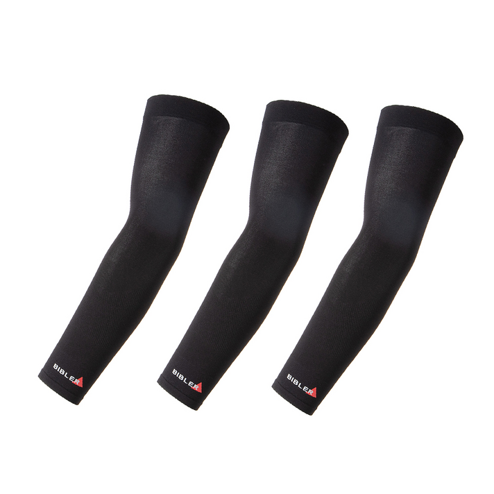 [쿠팡 직수입] 바이블러 심리스 무봉재 팔토시 양쪽 3세트, 블랙