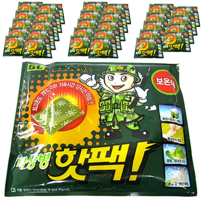 지엘 박상병 대용량 핫팩 140g, 30개
