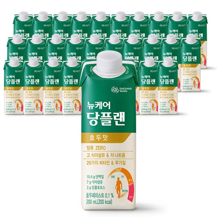  뉴케어 당플랜 호두맛 당뇨환자영양식, 200ml, 30개 