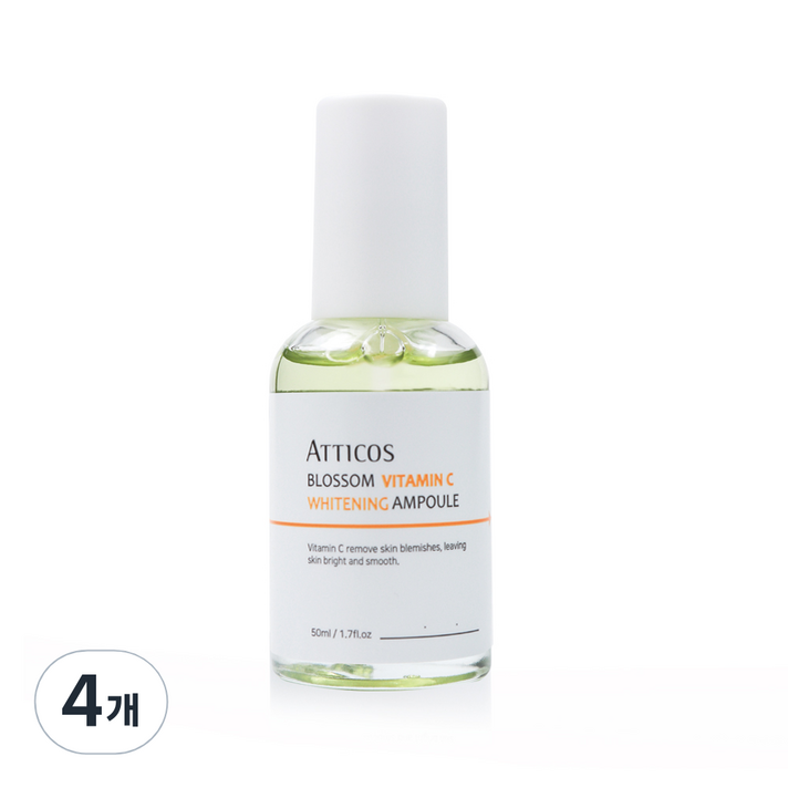  아띠코스 블러썸 비타민C 화이트닝 앰플, 50ml, 4개 