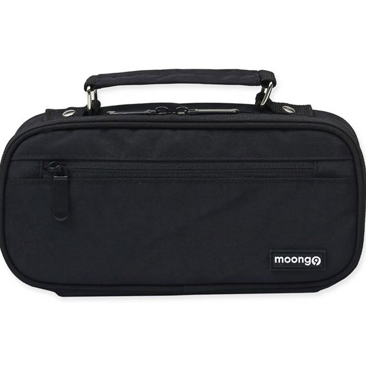 뭉구 손잡이 펜파우치, 블랙, 1개