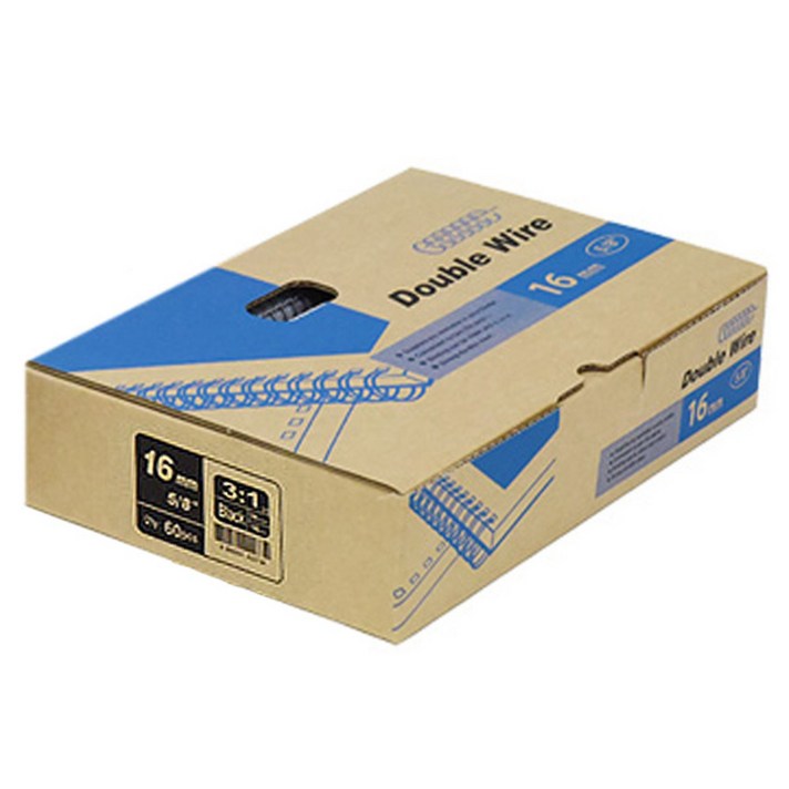 
                                                        카피어랜드 제본 와이어링 3:1 1BOX 60개입, 16mm, 검정색, 1개
                                                    