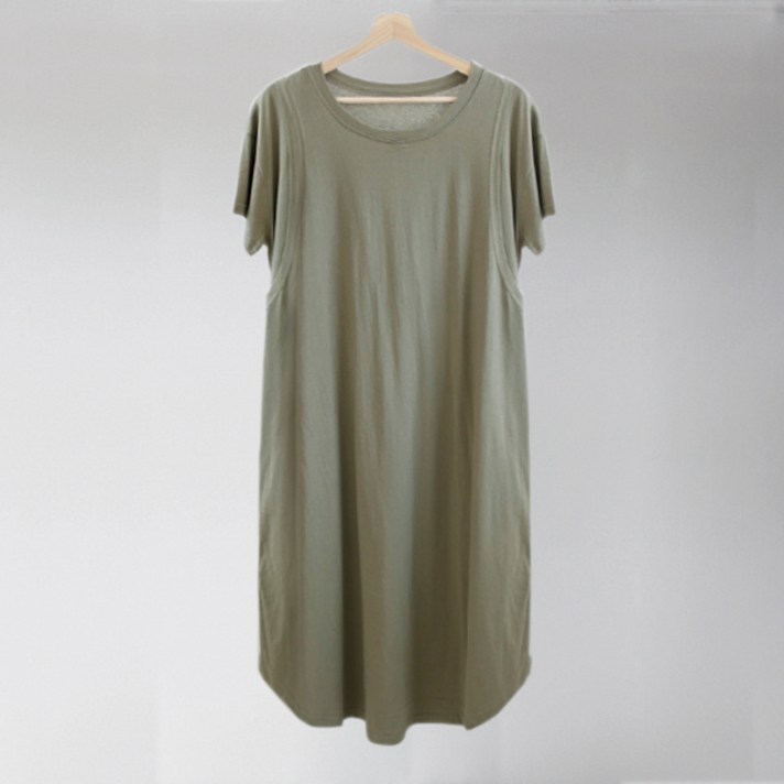 에베쏘 블루캔디 A라인 반팔 수유원피스