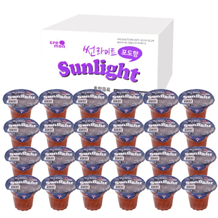 썬라이트 젤리푸딩 포도, 180g, 24개입
