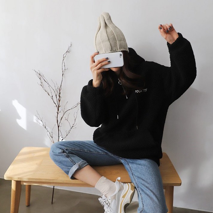  엄짱 임부복 뽀디덤블 후드티 