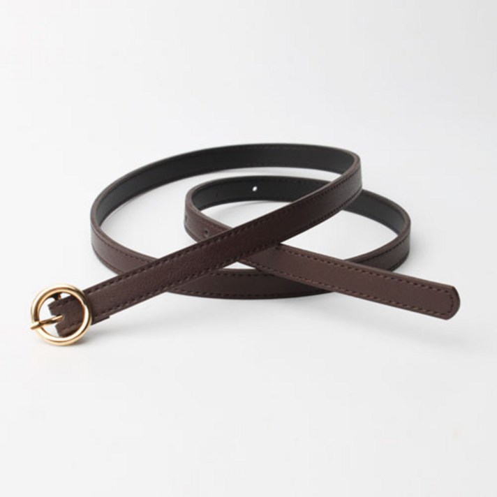 패션포인트 인조가죽 15mm 원형바바리 여자벨트
