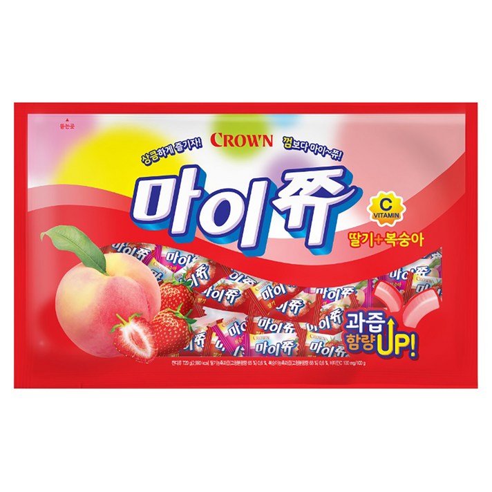 마이쮸 츄잉캔디 딸기 복숭아, 720g, 1개