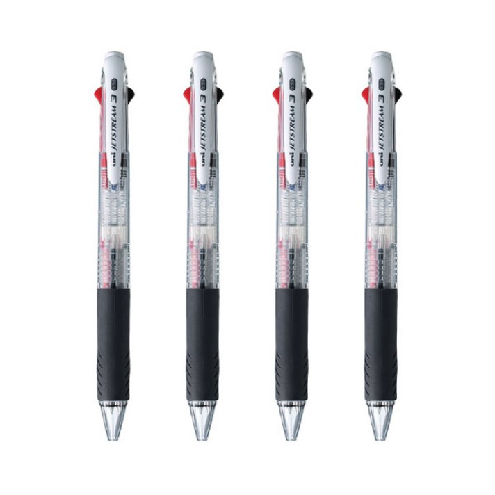 제트스트림 3색 볼펜 0.38mm, T, 4개입