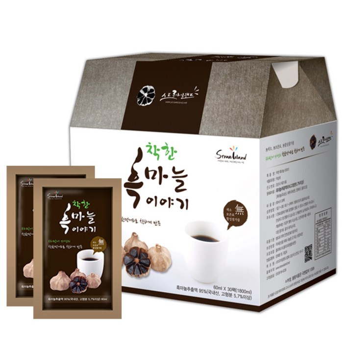 스트로아일랜드 착한흑마늘이야기 흑마늘즙, 60ml, 30개입