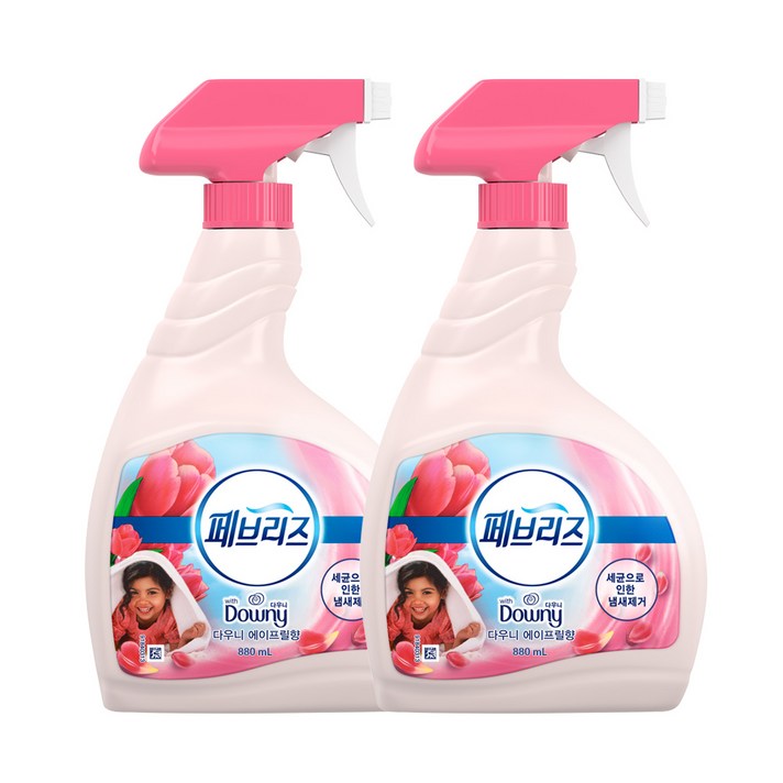 페브리즈 섬유탈취제 다우니 에이프릴향 본품, 880ml, 2개