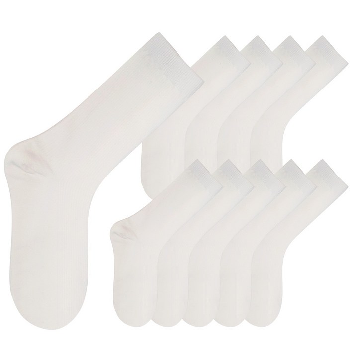 루벨라 여성용 데일리 골지 롱 양말 10켤레