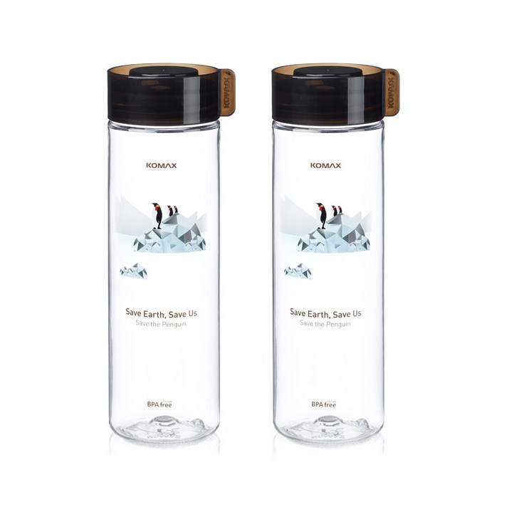 코멕스 지구를 위한 트라이탄 물병 2p, 펭귄, 550ml