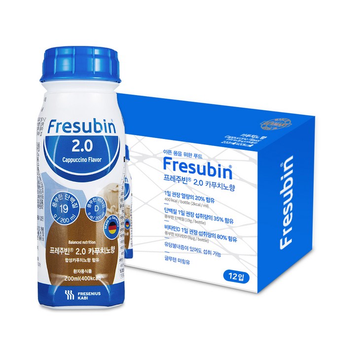 프레주빈 2.0 환자용 식품 카푸치노향, 12개, 200ml