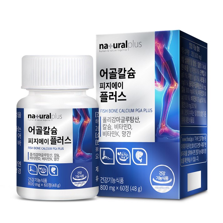내츄럴플러스 어골칼슘 피지에이 플러스, 60정, 1개