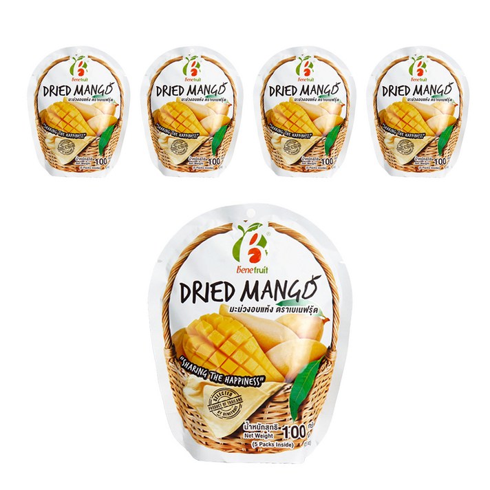베네프룻 태국 건망고, 100g, 5개