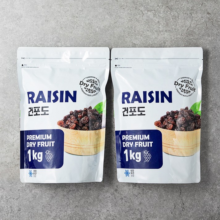 산들 건포도, 1kg, 2봉