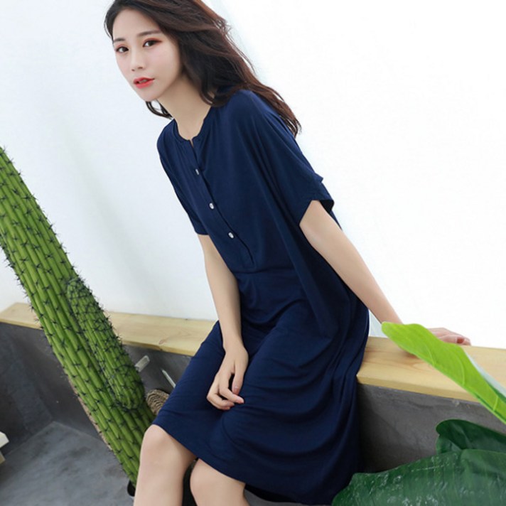 루 식물성 섬유 수유 임산부 원피스