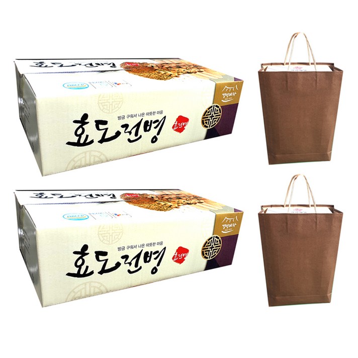 효도전병 선물 + 쇼핑백, 1kg, 2세트