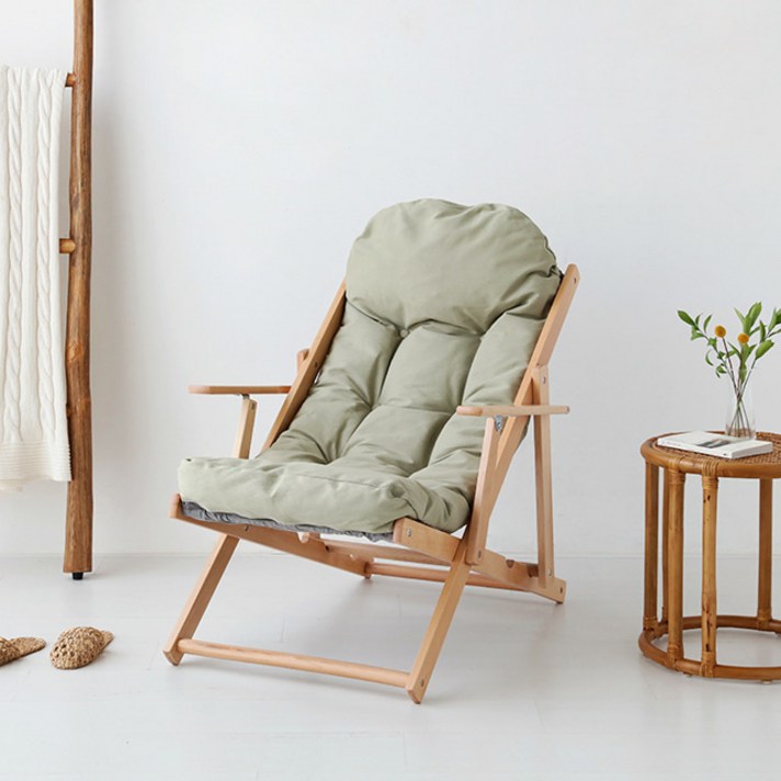 마켓비 SNUG 너도밤나무 접이식 안락의자, 그레이