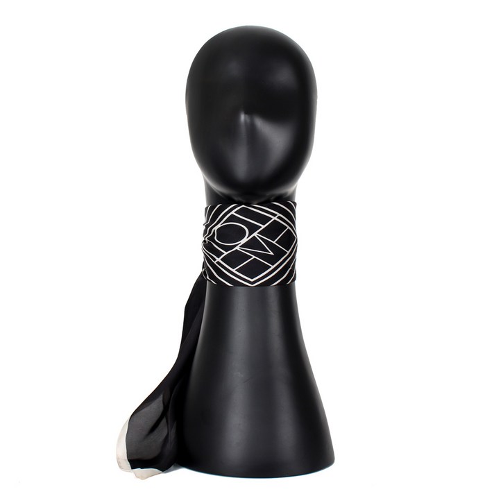 벤세르 배색 패턴 스퀘어 스카프