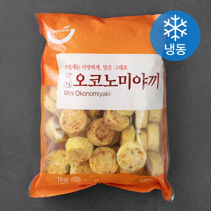  세미원 미니 오코노미야끼 (냉동), 1kg, 1개 