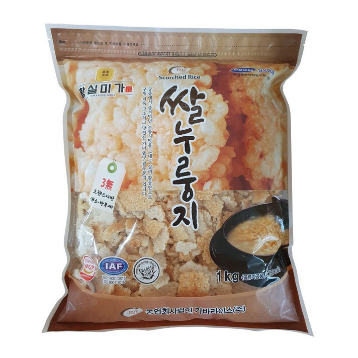 황실미가 쌀누룽지, 1kg, 1개