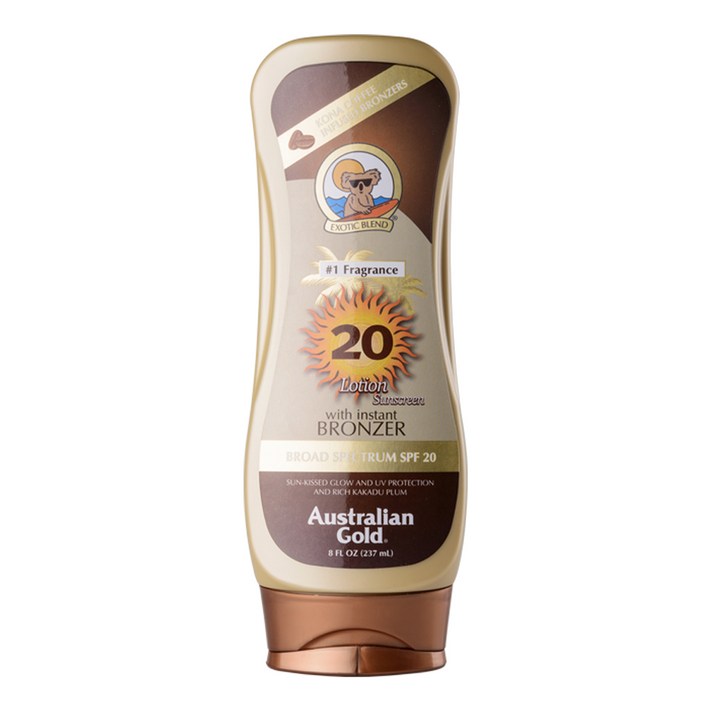오스트레일리안골드 SPF20 태닝로션 위드 브론저, 237ml, 1개