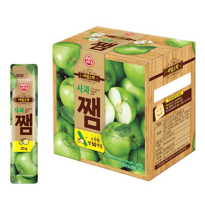 오뚜기 아임스틱 사과 쨈, 20g, 50개