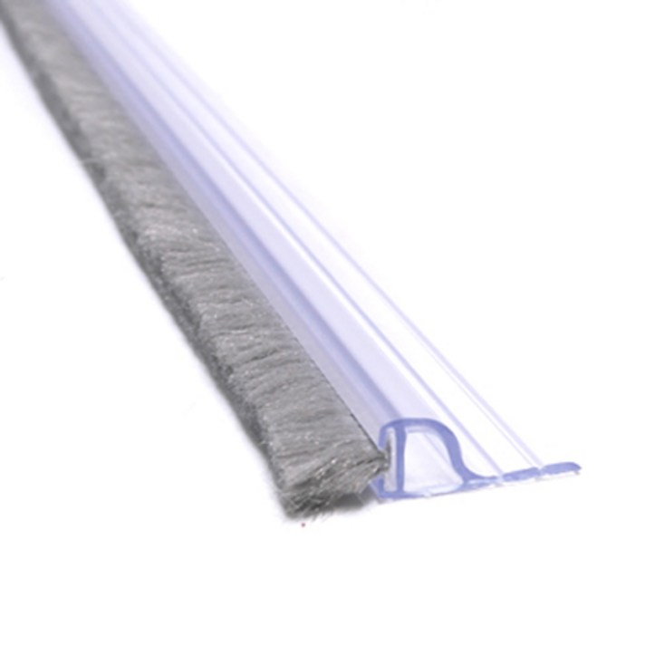 문인테크 문풍지아 외풍차단 강화도어 바람막이 문풍지 투명 PVC + 모헤어 22 x 12 x 1000 mm, 1개