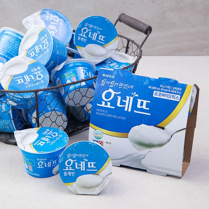 부산우유 요네뜨 플레인, 85g, 24개