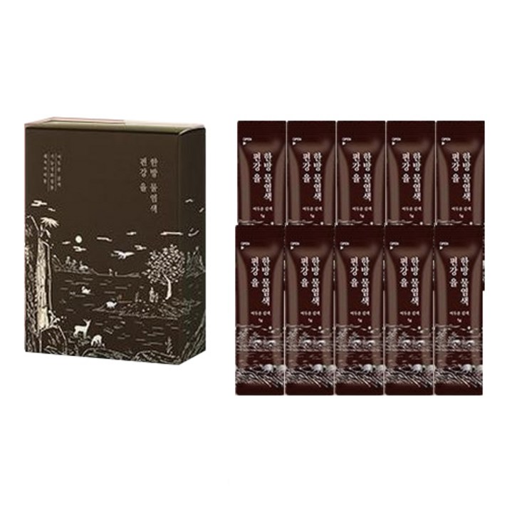 편강율 한방 물 염모제 어두운 갈색 10p + 전문가용 뷰티툴 세트, 혼합색상, 1세트
