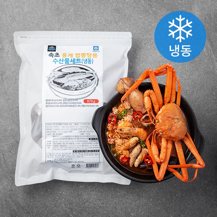 엠수산 속초 홍게 짬뽕탕용 수산물세트 (냉동), 670g, 1개