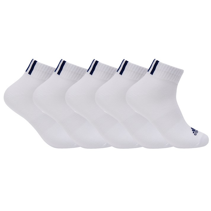 아디다스 남성용 3선 양말 5족, M