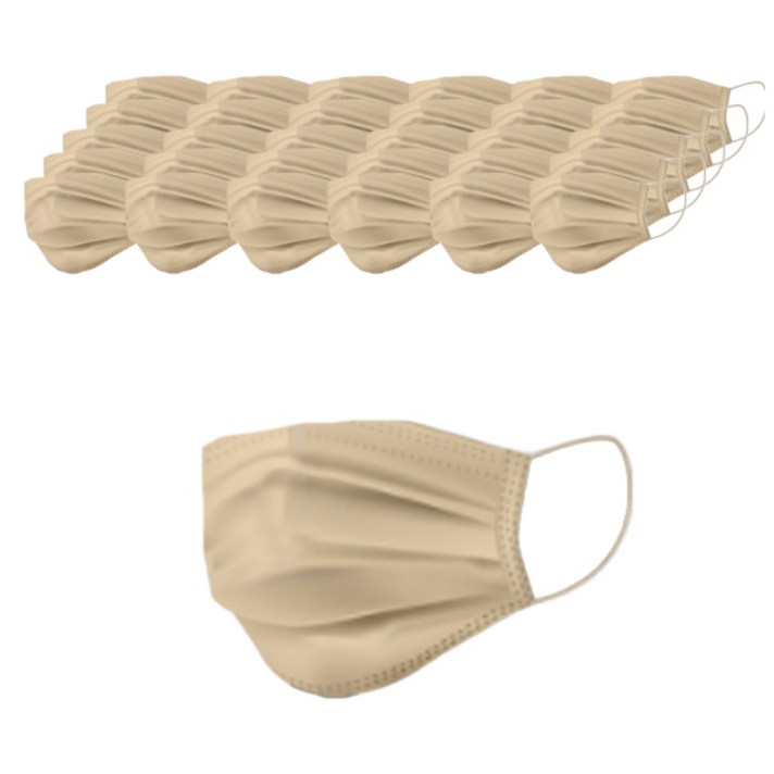 고래마스크 일회용 덴탈마스크 성인용 진베이지, 진베이지 1 BOX - 총 50매(대형)