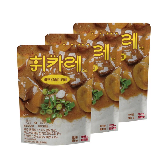 돌아온 한남동 휘카레 소스, 180g, 3개