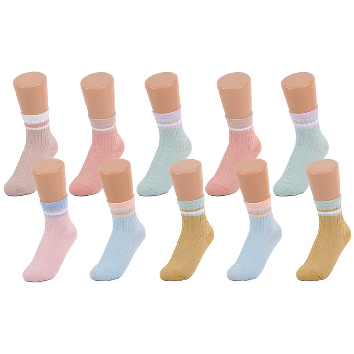 잭케빈 여성용 니트 중목양말 10켤레 JK-NT09