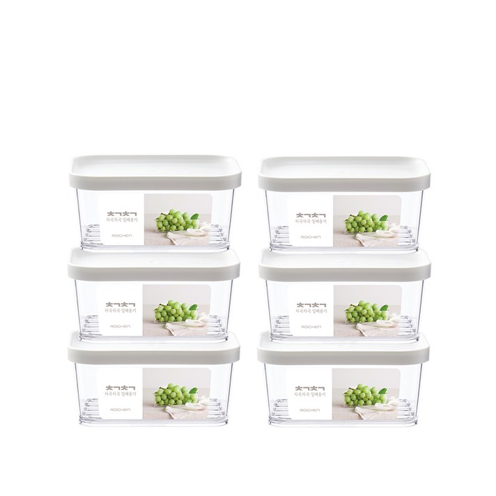 로이첸 차곡차곡 밀폐용기 우유 645ml, 6개, 단품