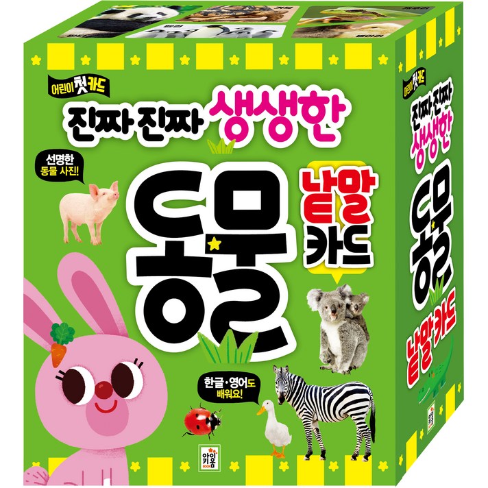 진짜진짜 생생한 동물 낱말 카드:어린이 첫 카드, 아이키움북