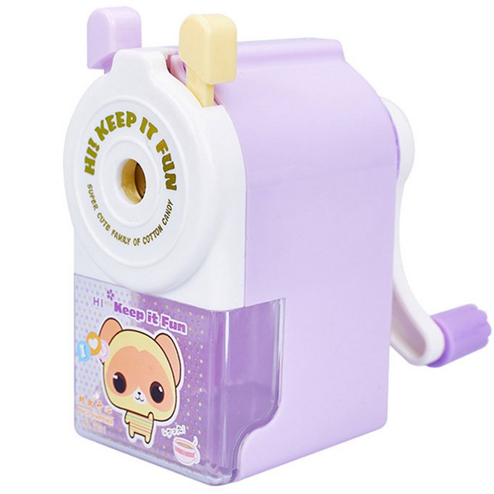 클리니스 가정용 사무용 연필깎이, 1개, 퍼플