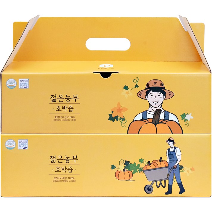 푸릇담 젊은농부 호박즙 30p, 3000ml, 2개