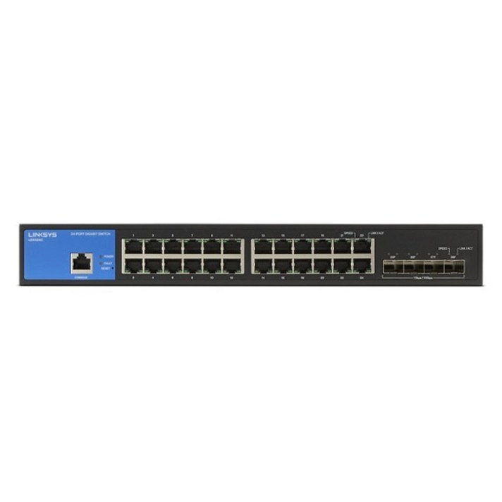 링크시스 24포트 1000Mbps 10G 4SFP 스위칭허브, LGS328C, 1개