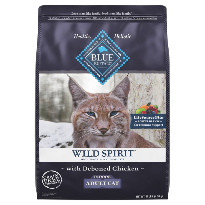 블루버팔로 고양이 어덜트 인도어 치킨 건식사료, 닭, 4.9kg, 1개