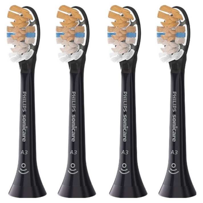 필립스코리아 소닉케어 A3 프리미엄 올인원 칫솔모 블랙 4p