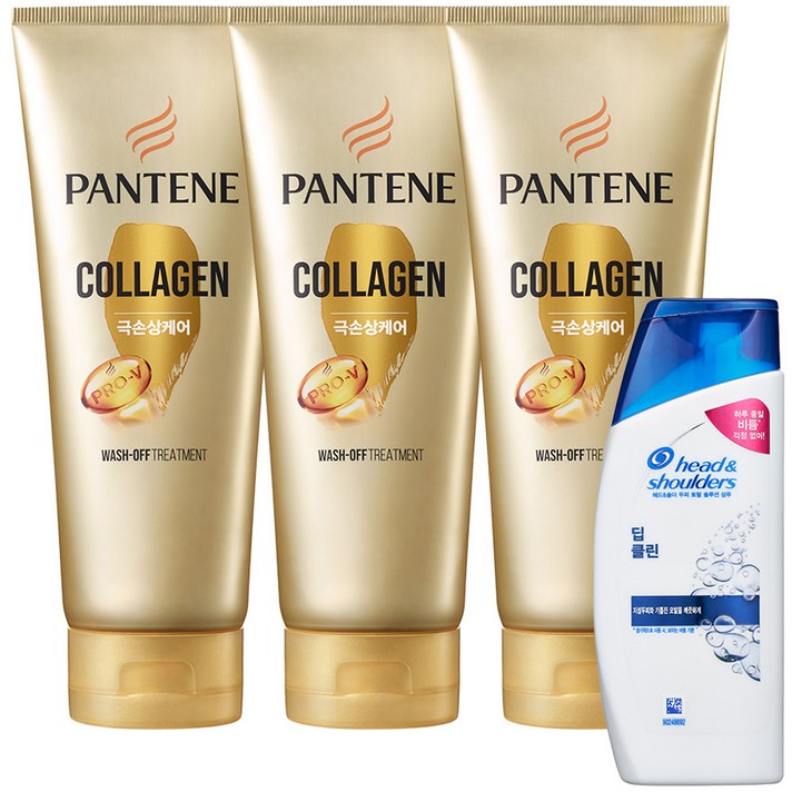 
                                                        팬틴 극손상케어 트리트먼트 220ml 3p + 샴푸 90ml, 1세트
                                                    